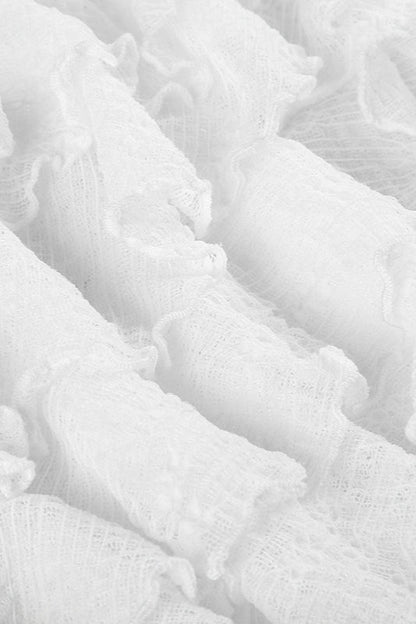 Lace Appliqué Asymmetrical Mini Skirt