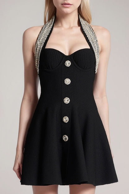 Halter Bandage A-line Cocktail Dress