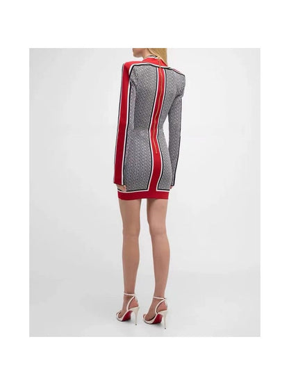 Print Red And Black Dress