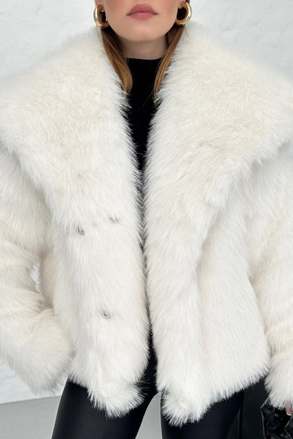 Lucy Faux Fur Shawl Collar Jacket