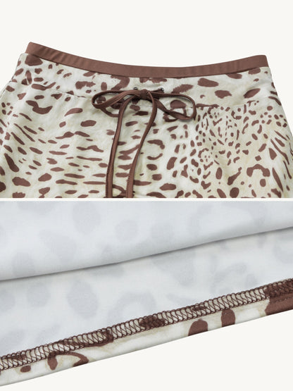 Leanne Leopard Skirt Set