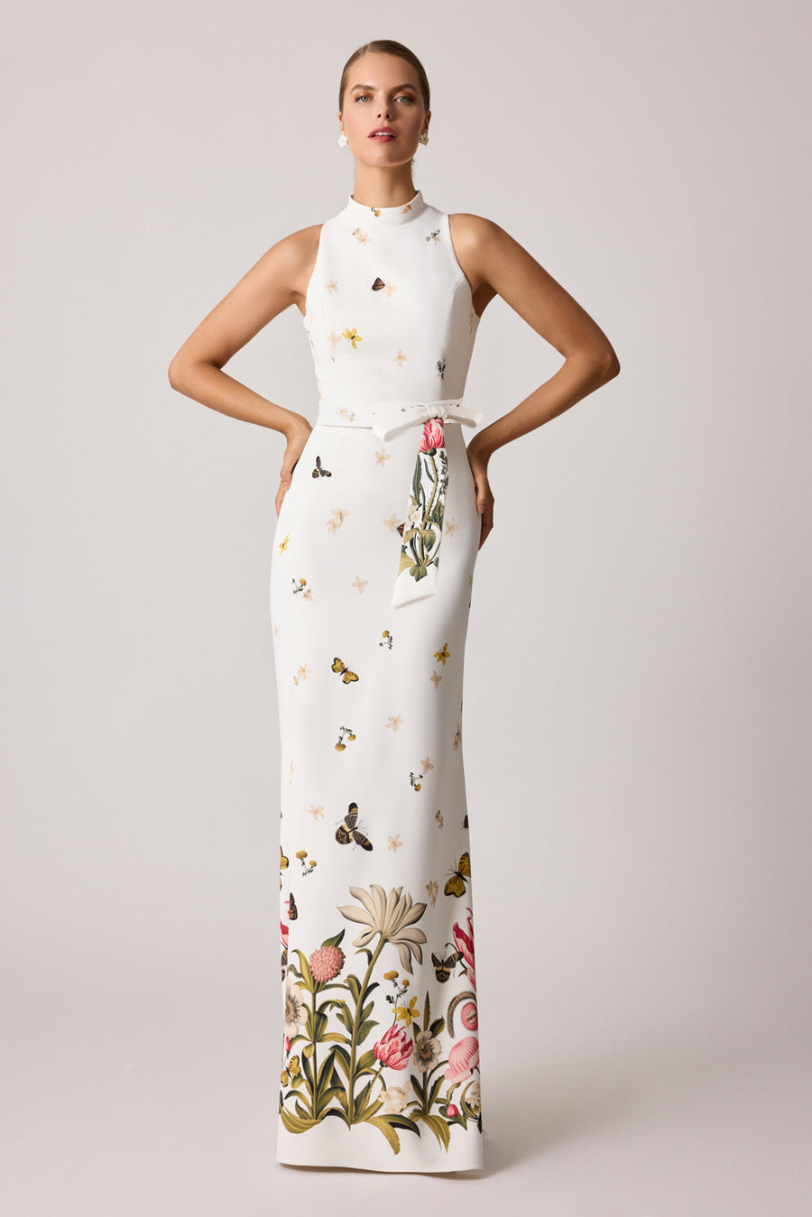 Moira Butterfly Printed Sleeveless Maxi Dress