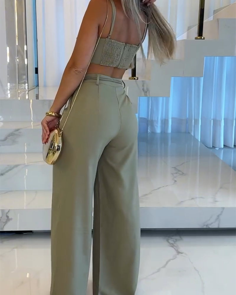 Wide-Leg Pants Temperament Set (Pre-Sale)