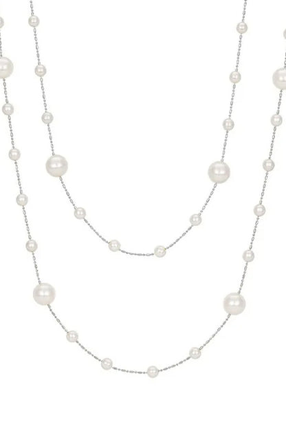 Vintage Pearl Beaded Stackable Elegant Necklace