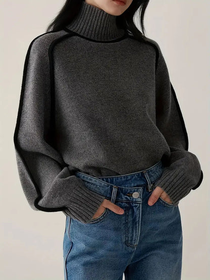 Half Turtleneck Casual Knitted Sweater
