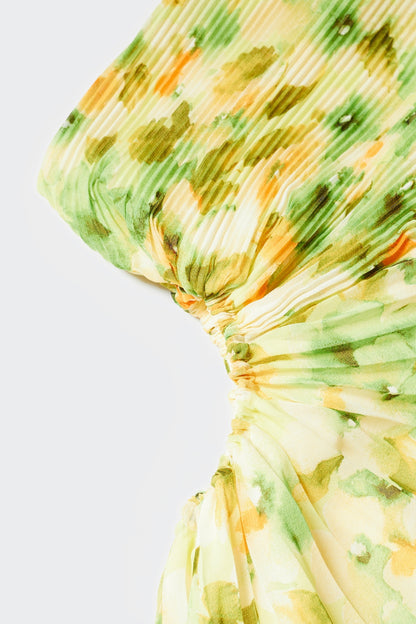 Riva Floral Printed One Shoulder Maxi Dress