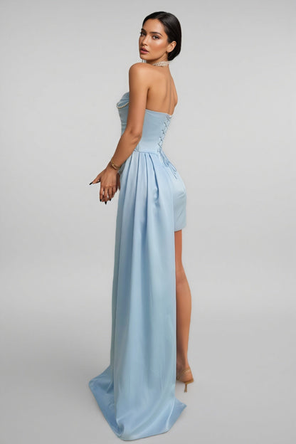 Samue Pearl Strapless Pleated Mini Dress
