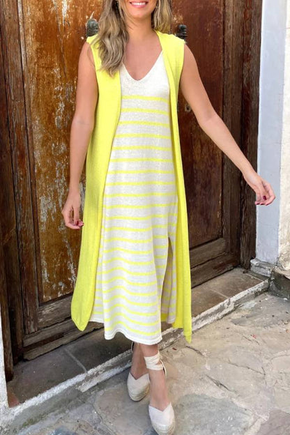 Fine Line Fluid Knit Dress