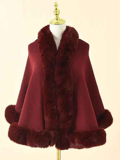 Wedding Cape Faux Fur Shawl Bridal Winter Outerwear