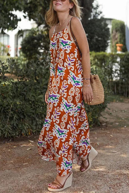 Fashion Sleeveless Sling Loose Dress