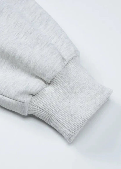 Effortless Charm - Gray Long Sleeve Sweater & Pleated Skirt Set