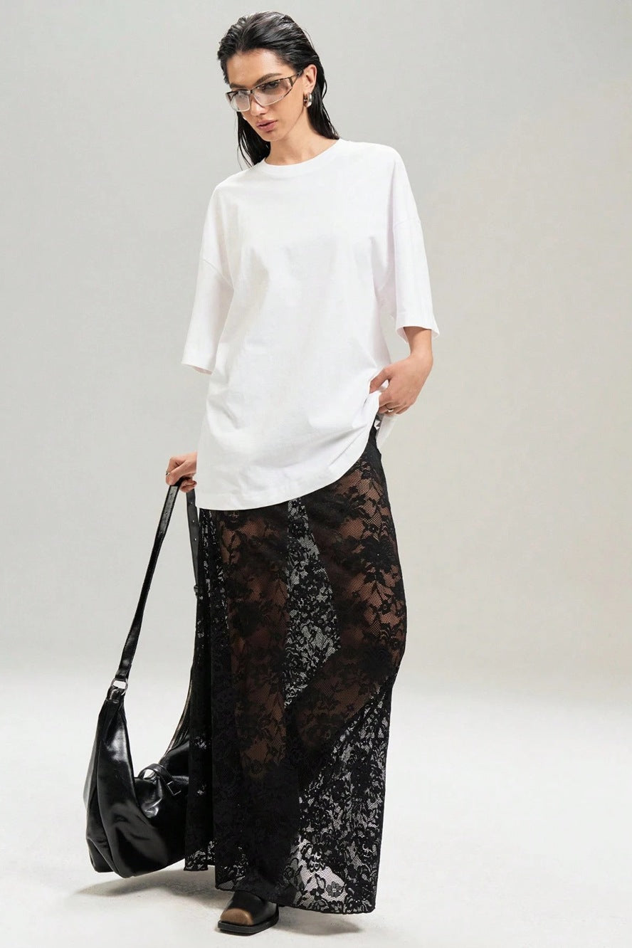 Lace High-Waist Skirt