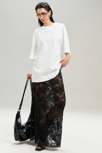 Lace High-Waist Skirt
