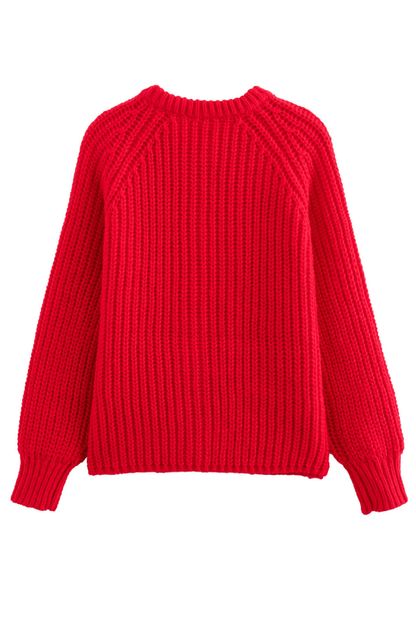 Solid Color Cardigan Long Sleeve Knitted Sweater Jacket