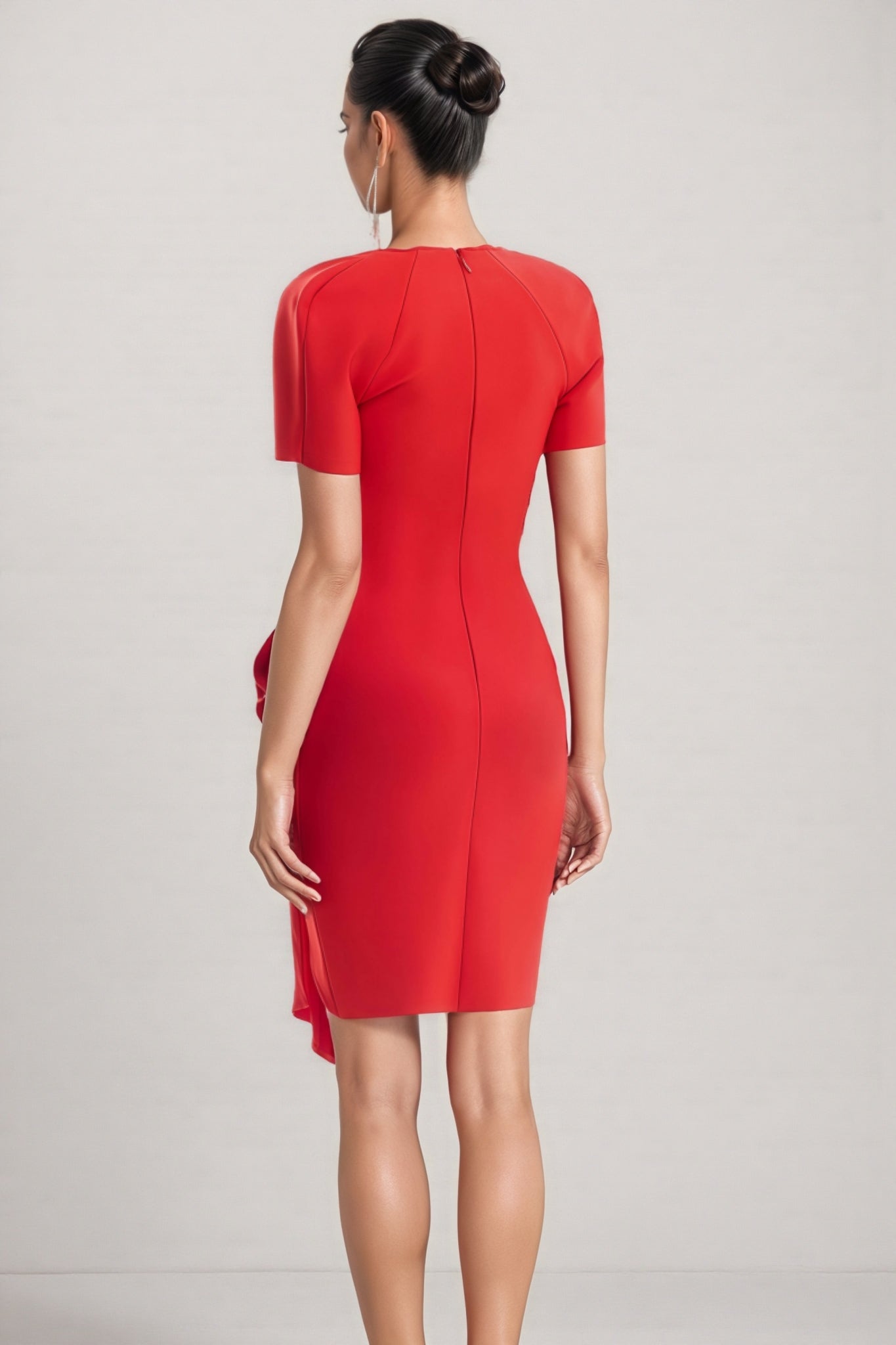 Lisae Red 3D Floral Mini Dress