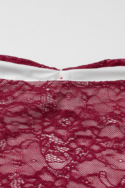 Lace Bustier Ruffle Hem Cocktail Dress