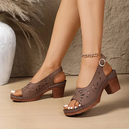 The Sienna — Cutout Wedge Sandals