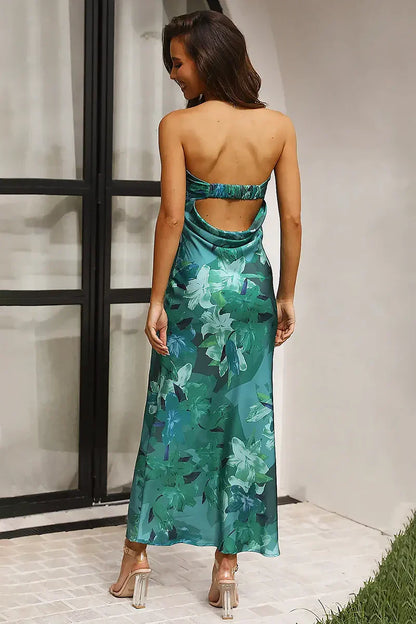 Miya Maxi Dress - Green Print