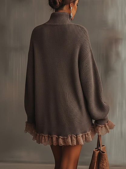 Janice | Ruffled Knit Dress