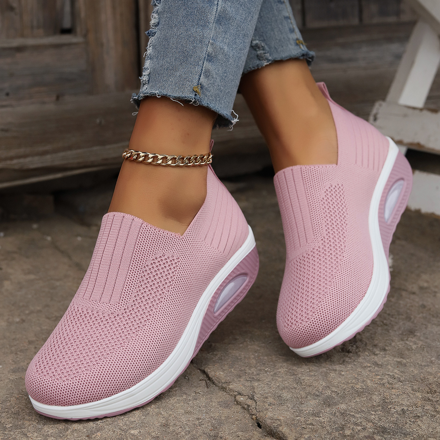 Women's Orthopedic Slip-On Trainers – Comfortable Support Sneakers