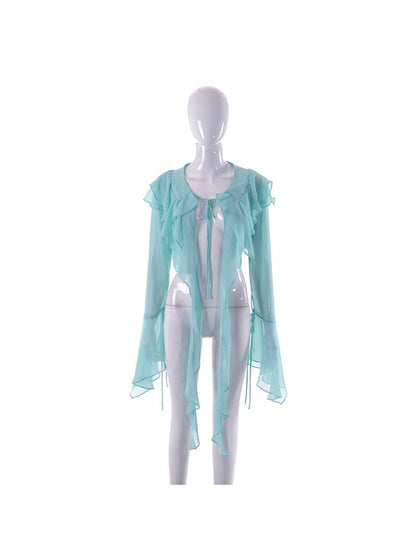 Asymmetric Short Tied Crop Top