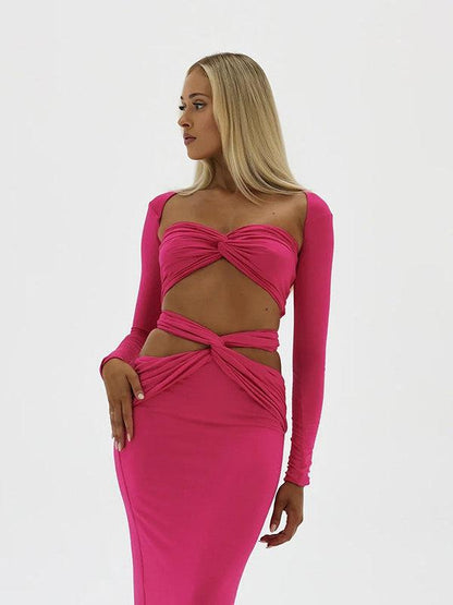 Bandeau Tube Top & Skirt Coord Set