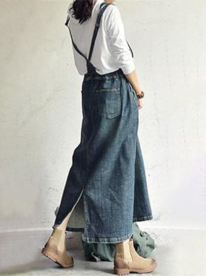Demi™ - Casual Denim Overall Dress