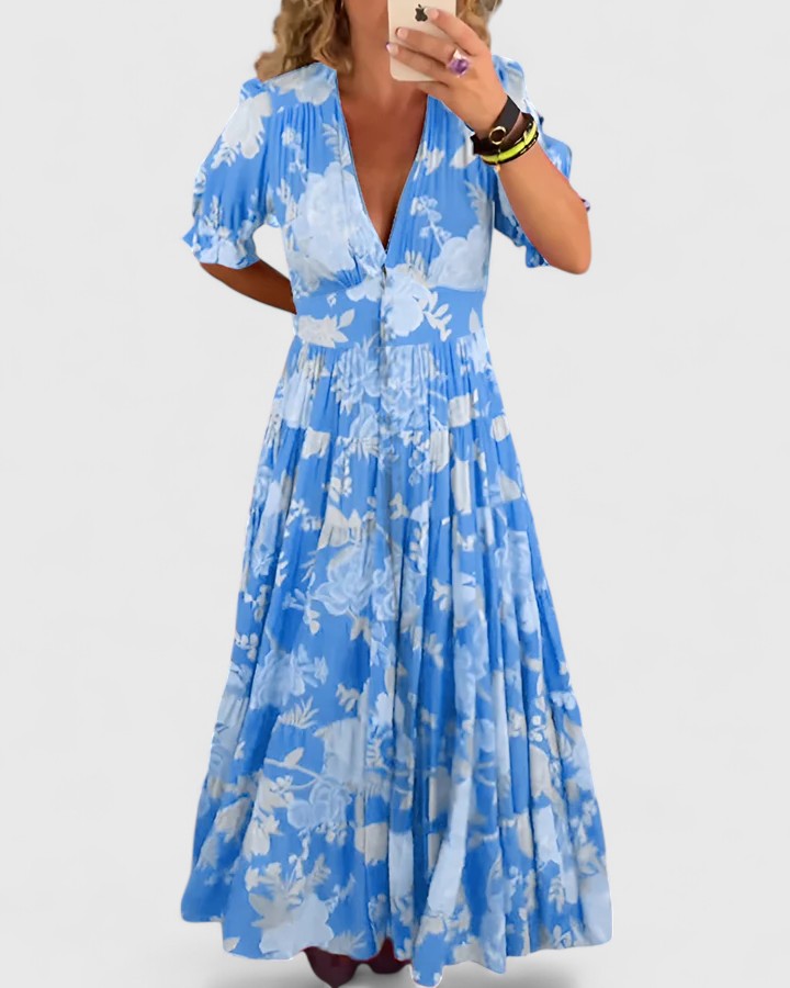 Sabrina | Floral V-neck Dress