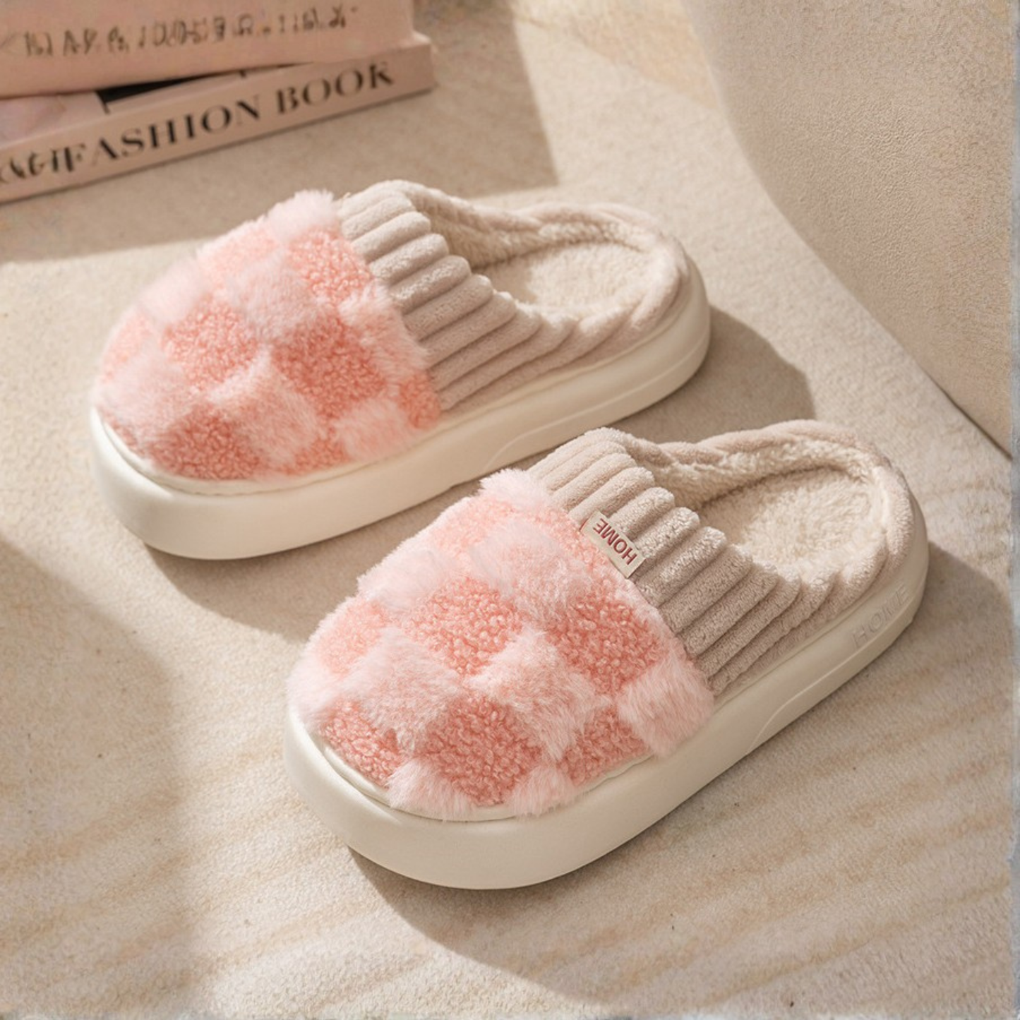 AmyVictoria™ - Comfy Fluffy Indoor Plush Non-Slip Slippers