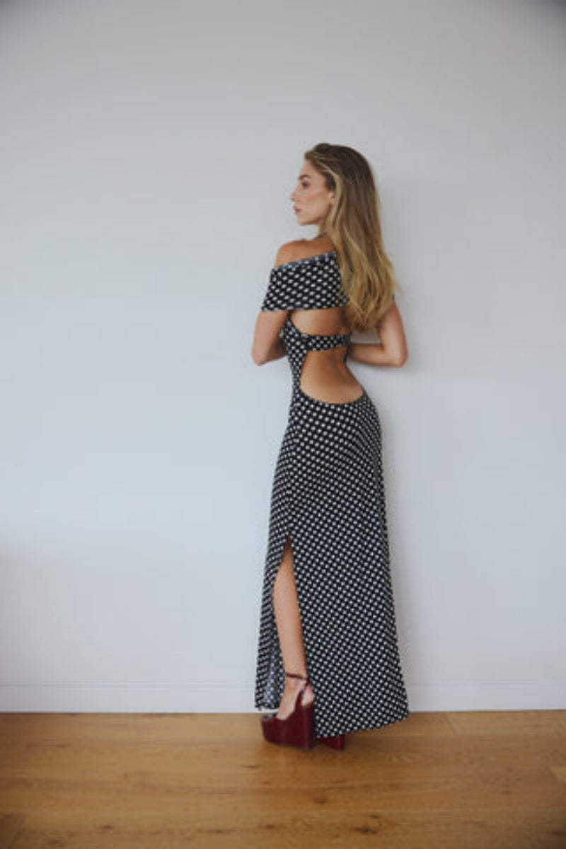 Polka Dot Maxi Dress