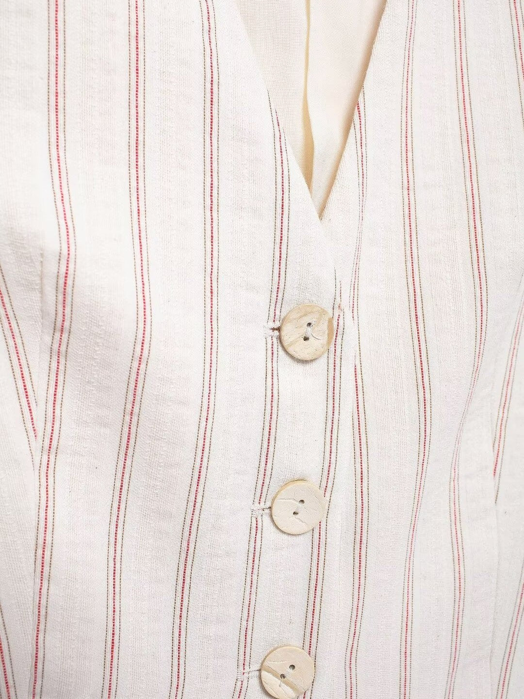 Striped Vest Waist Coat & Shorts With Belt Coord Set