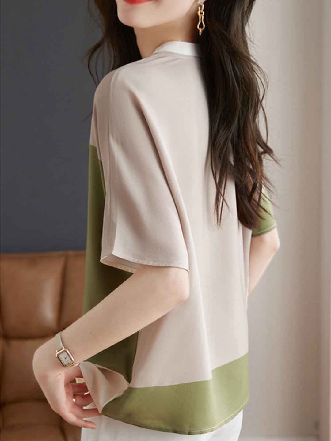 Ava Loose Patchwork Printed Top