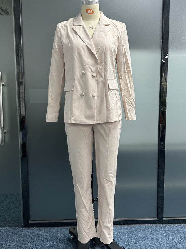 Apricot Blazer & Pants Coord Set