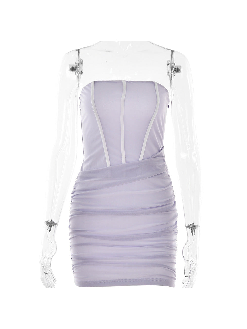 Tube Top Corset Meesh Short Bodycon Dress