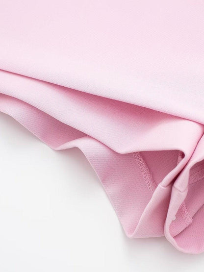 Pink Halterneck Waist Coat & Skort Skirt Coord Set