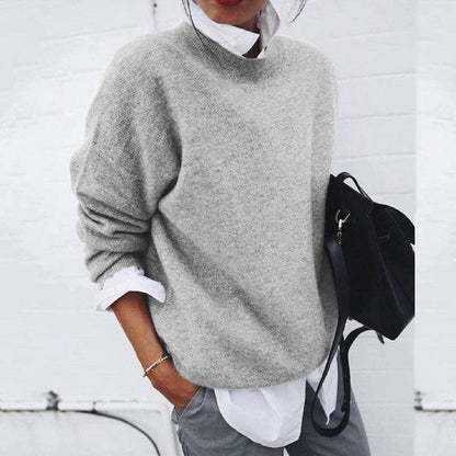 | Women's Soft Round Neck Pullover Sweater
