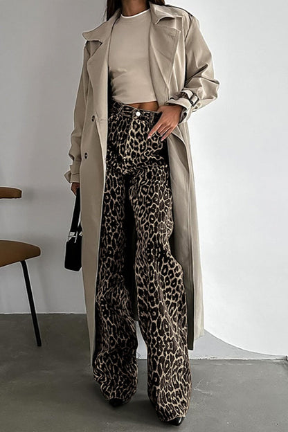 American Retro Leopard High Waist Pant