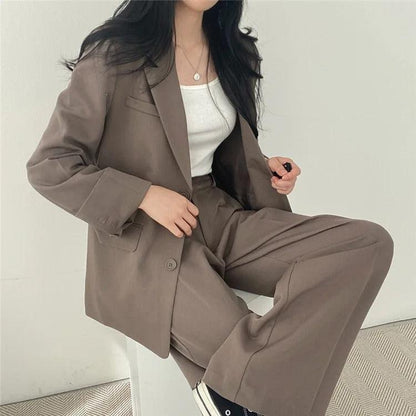 | Women's Tailored Suit Set, Long Blazer
