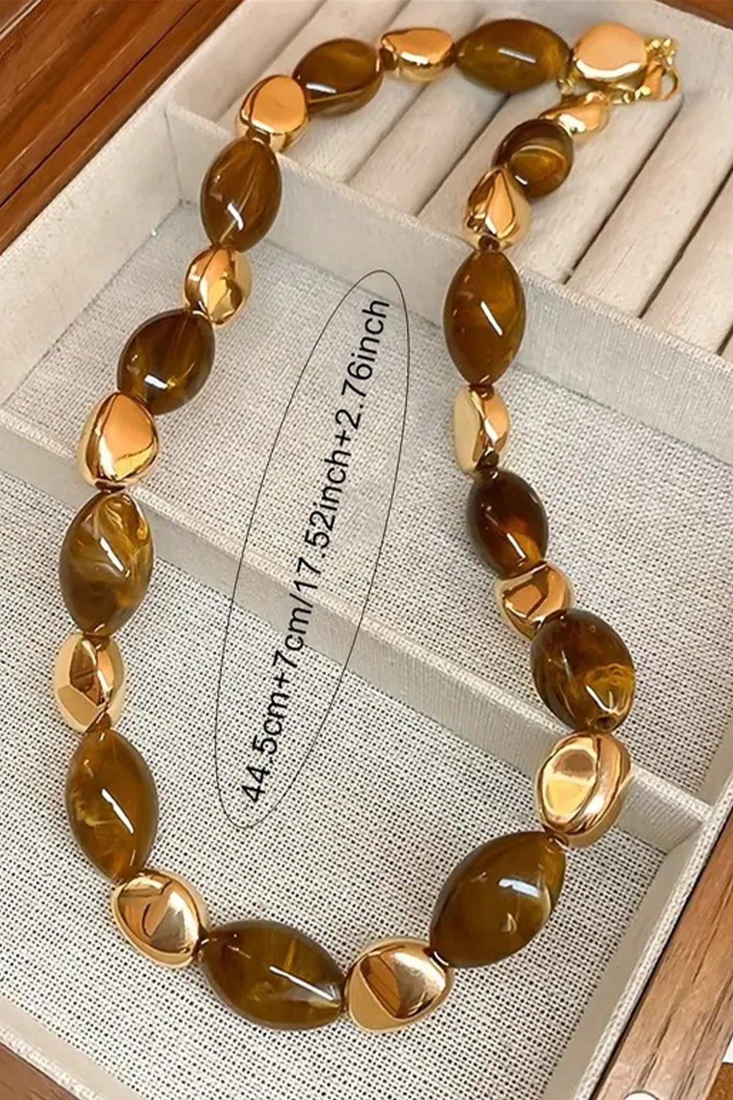 Geometric Bead Accent Necklace