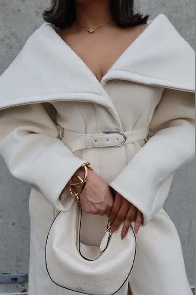 High-End Wool Long Overcoat