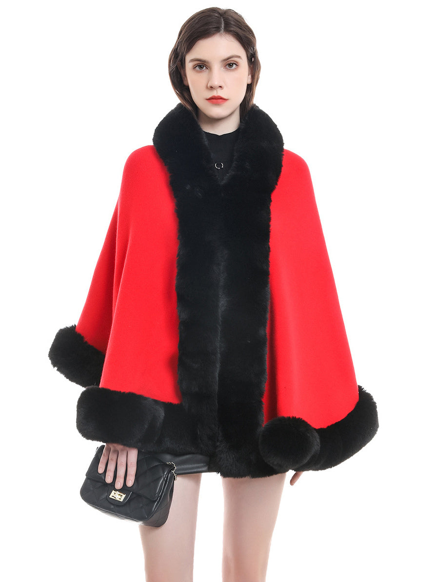 Wedding Cape Faux Fur Shawl Bridal Winter Outerwear