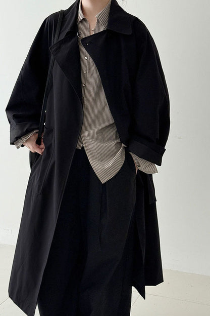 Luxi Vintage Loose Large-Pocket Unique Overcoat