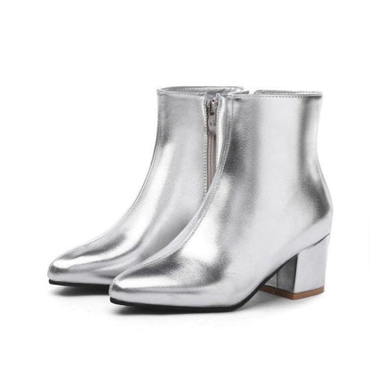 High Heel Pointed Toe Low Women Martin Boots