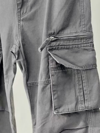Washed Vintage Baggy Cargo Jeans
