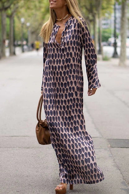 Women Casual Oval Print Dress