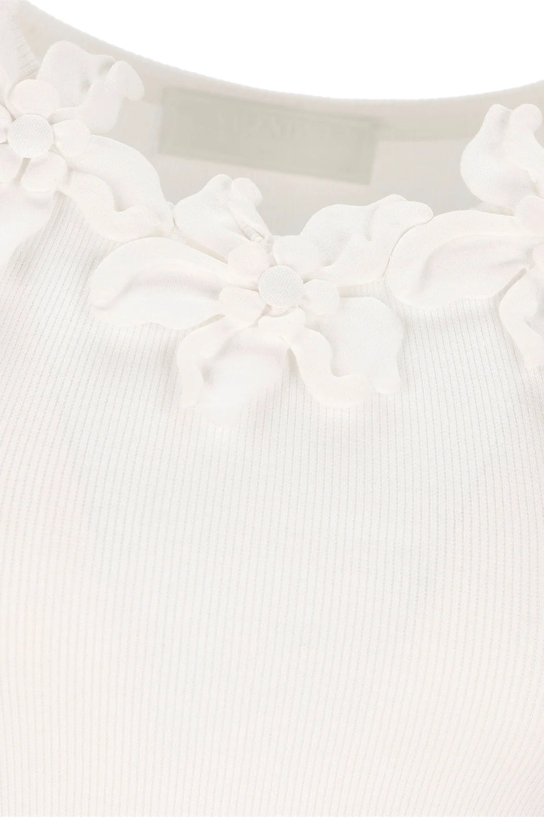 Lesley Floral Applique Round Neck Top
