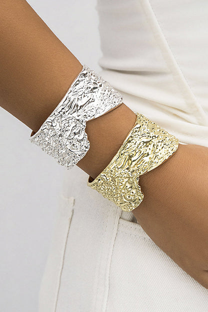 Punk Metal Style Simple Pockmarked Exaggerated Bracelet