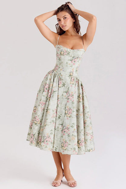 Smocked Floral Slip Dress