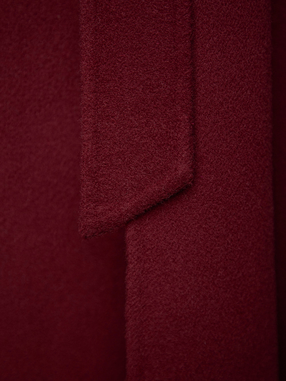 Burgundy Wool Cashmere Blend Wrap Coat For Woman Lapel Elegant Belted Double-Faced Winter Outerwear 2026