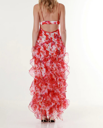 Printed Ruffle Dress